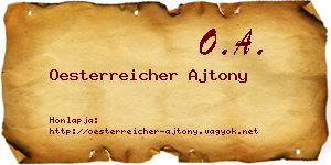 Oesterreicher Ajtony névjegykártya