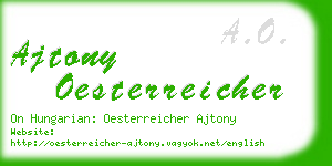 ajtony oesterreicher business card